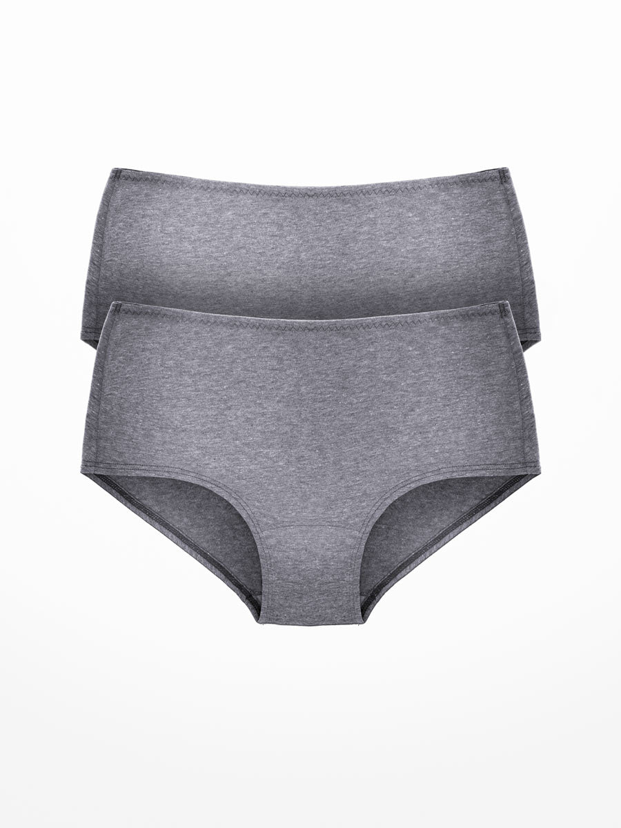 2-Pack Comfort-Stretch Cotton Brief in Heather Gray