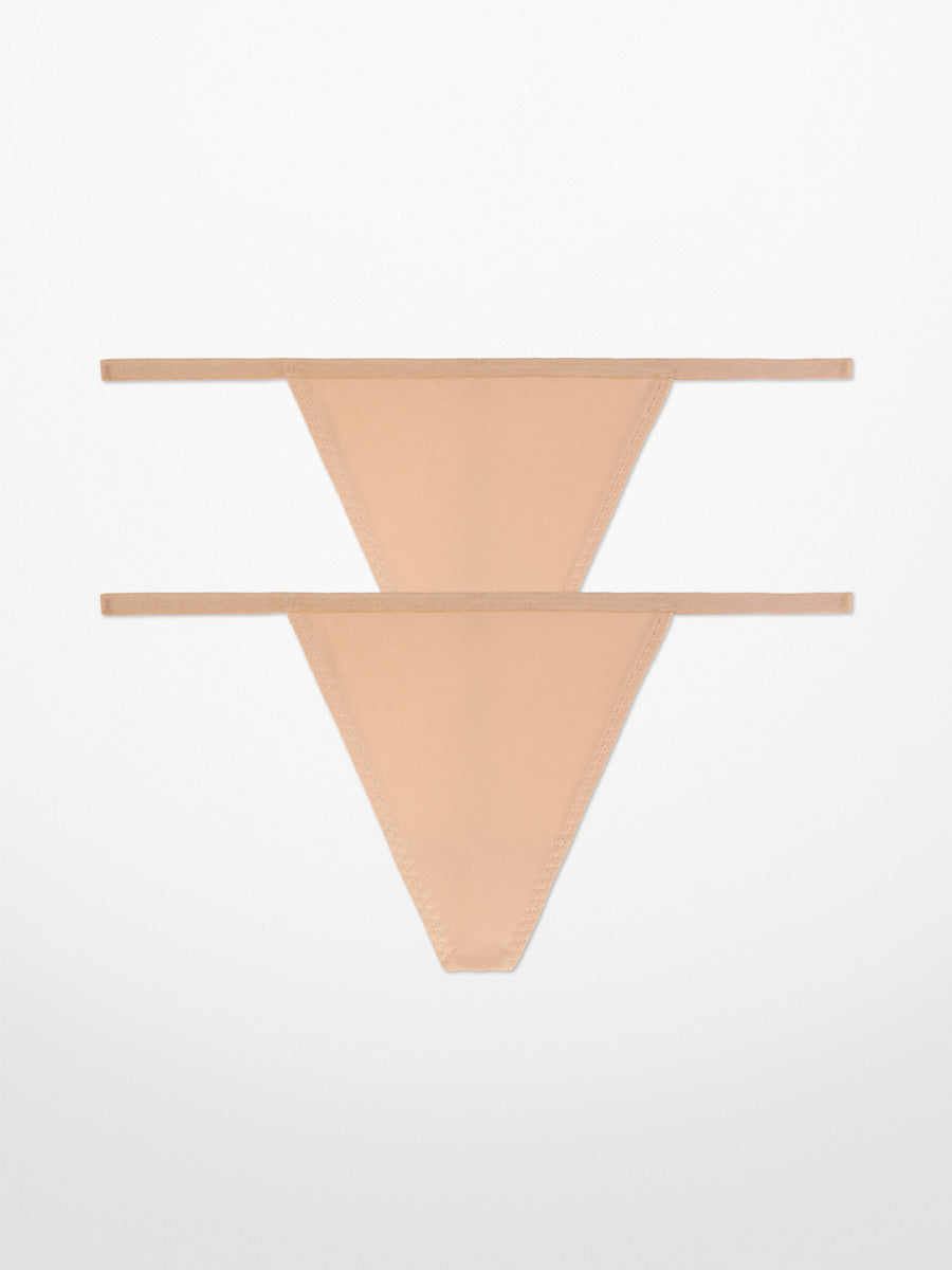 2-Pack SUZE® V-String Panty in Latte