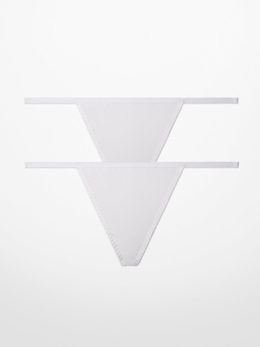 2-Pack SUZE® V-String Panty in White