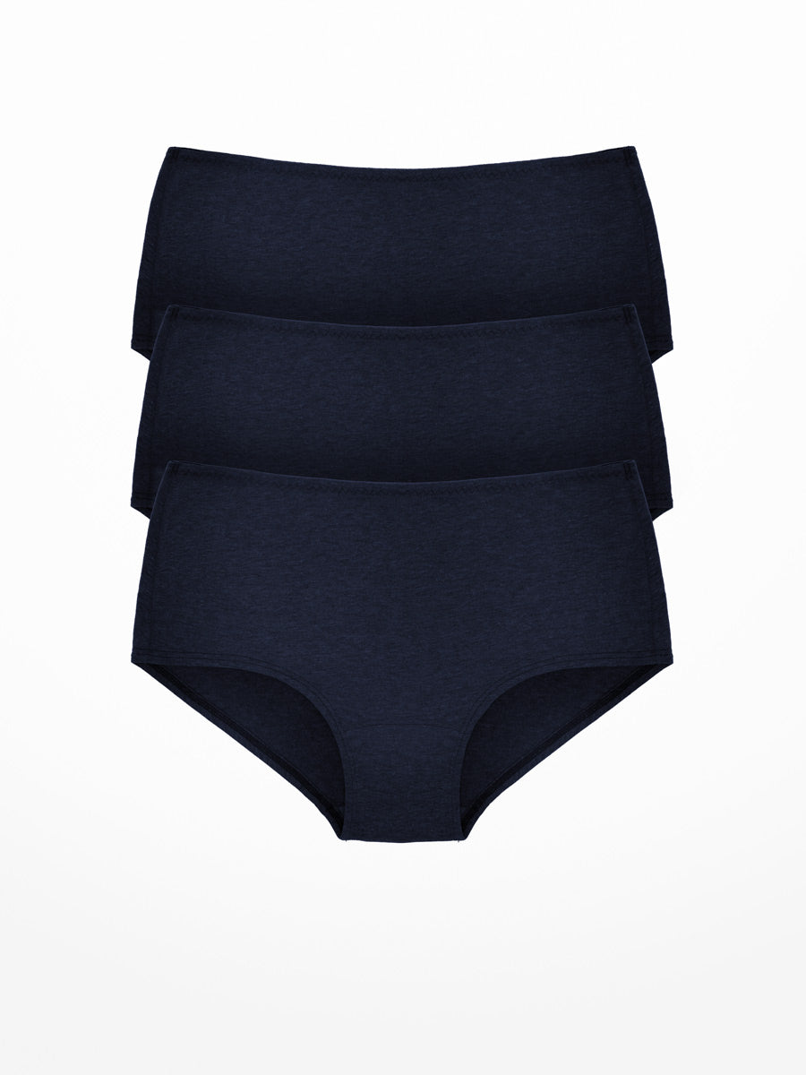 3-Pack Comfort-Stretch Cotton Brief in Midnight Blue