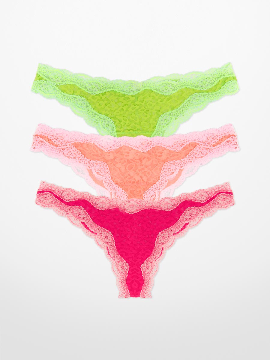 3-Pack Ever-Stretch Lace Cheeky Bikini