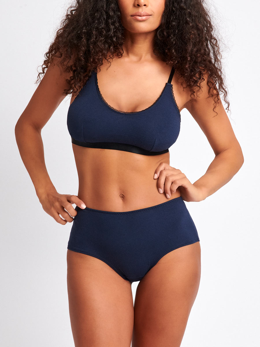 3-Pack Comfort Stretch Cotton Brief in Midnight Blue