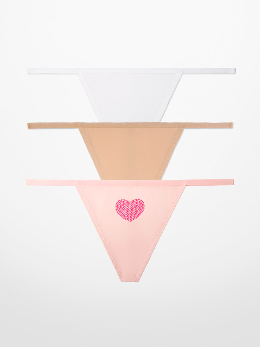 3-Pack V-String Set – Make Me Blush