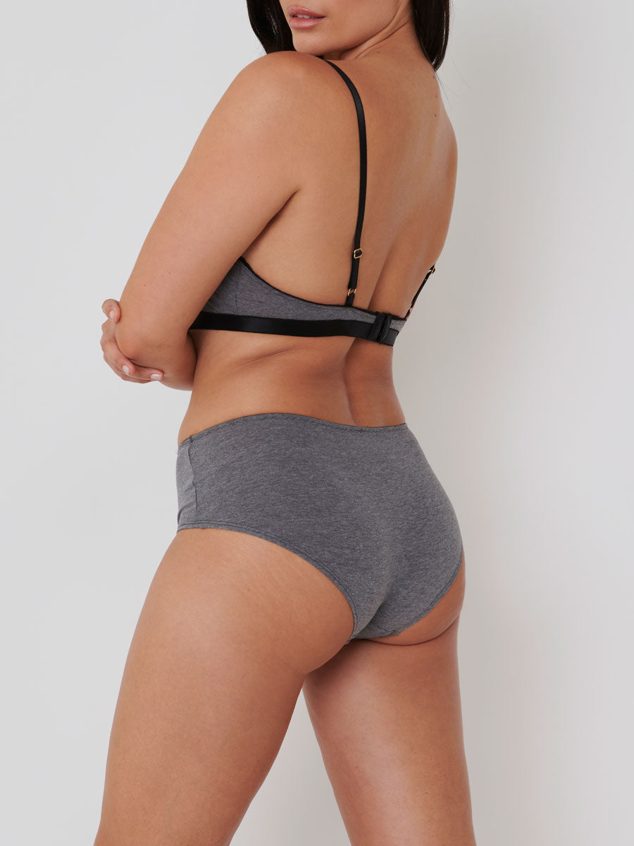 Comfort-Stretch Brief Underwear - Grey - LoveSuze