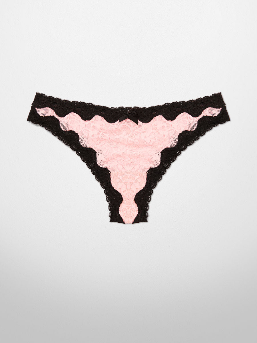 Pink bikini with black outline deals