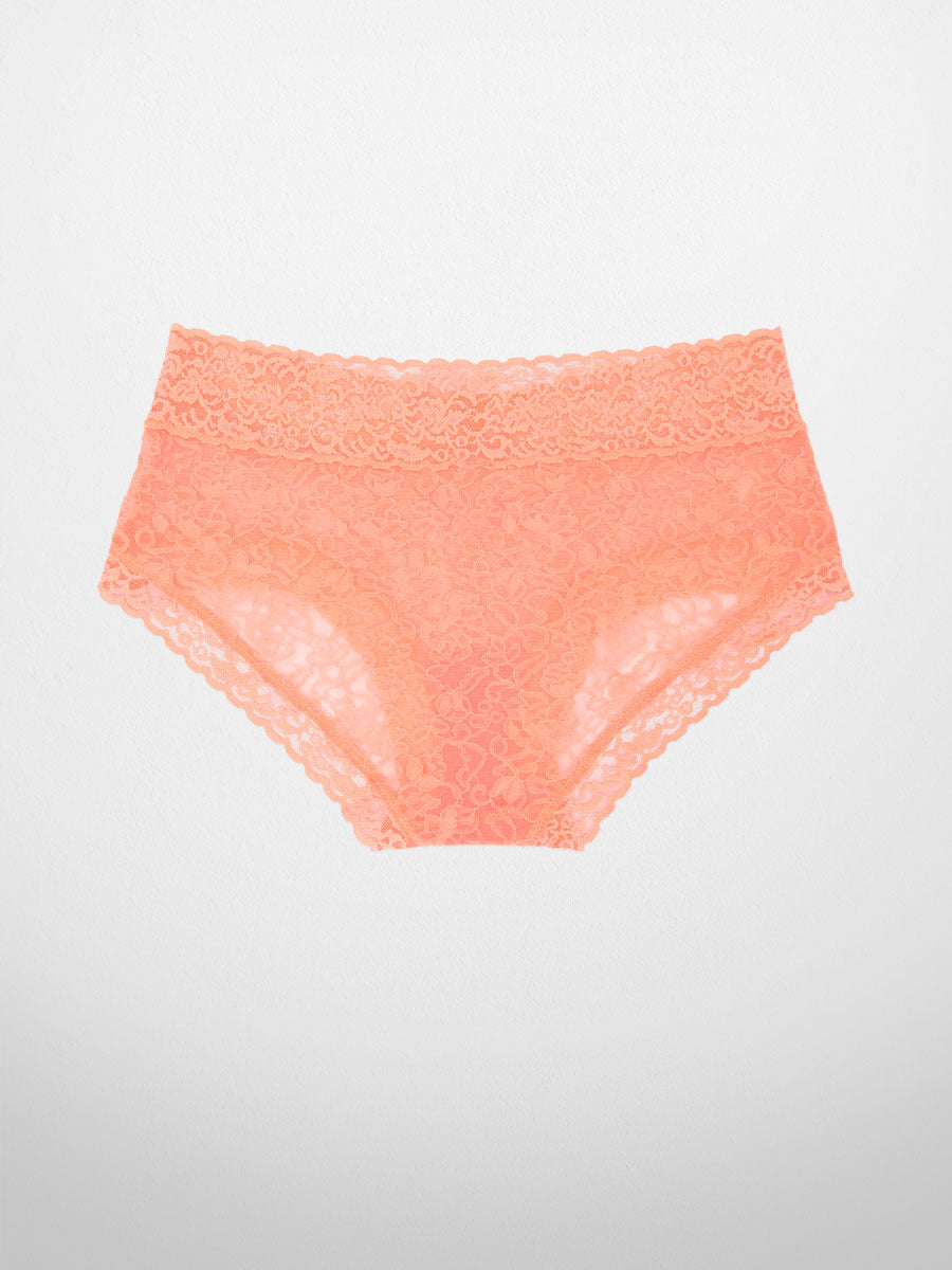 Ever-Stretch Lace Shortie - Coral - LoveSuze