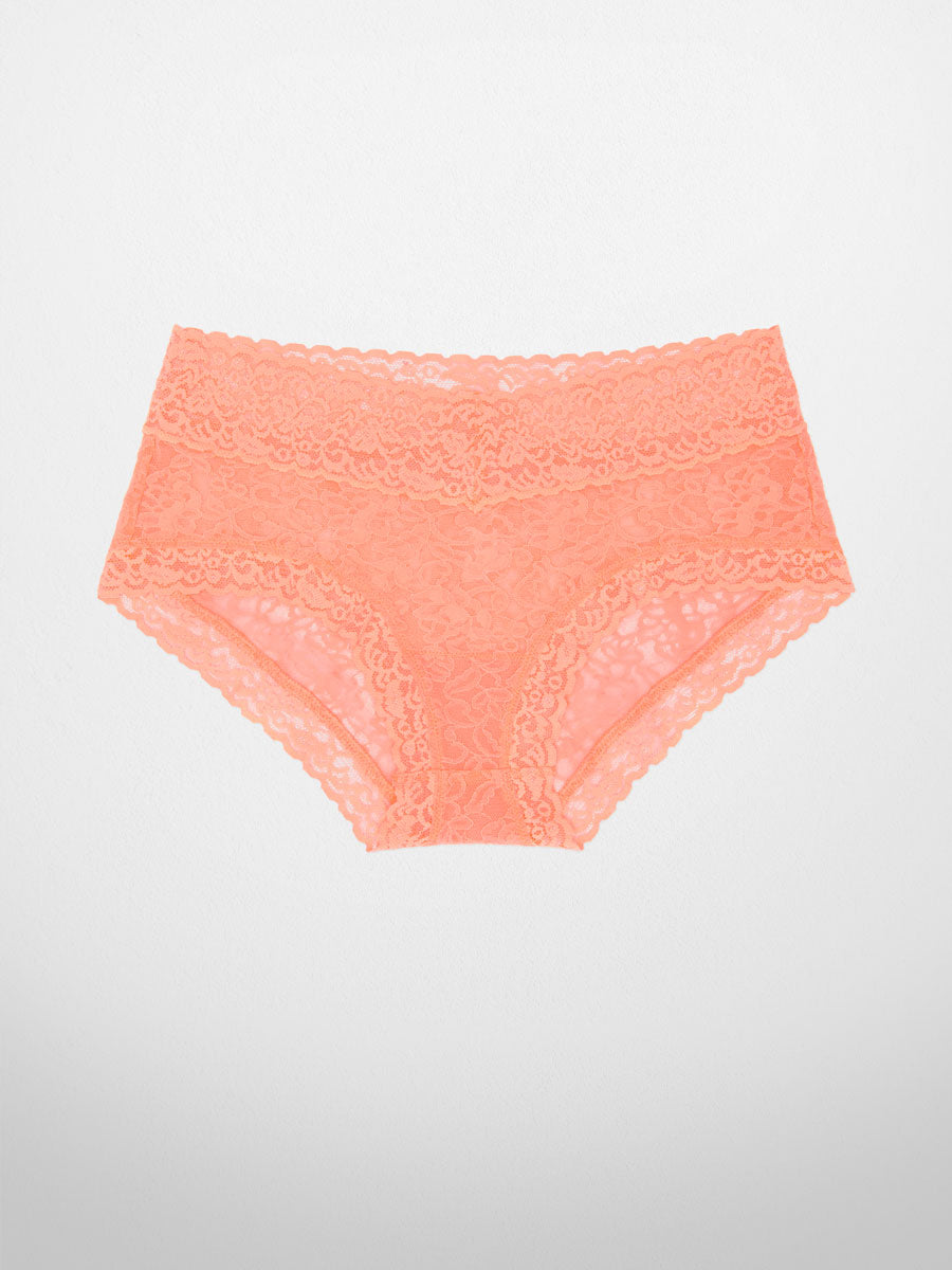 Ever-Stretch Lace Shortie - Coral - LoveSuze