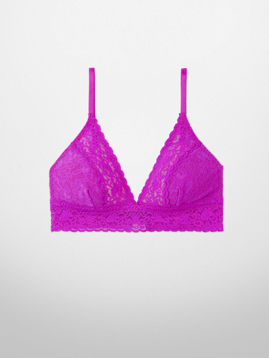 NoHo Lace Triangle Bralette - Purple - LoveSuze