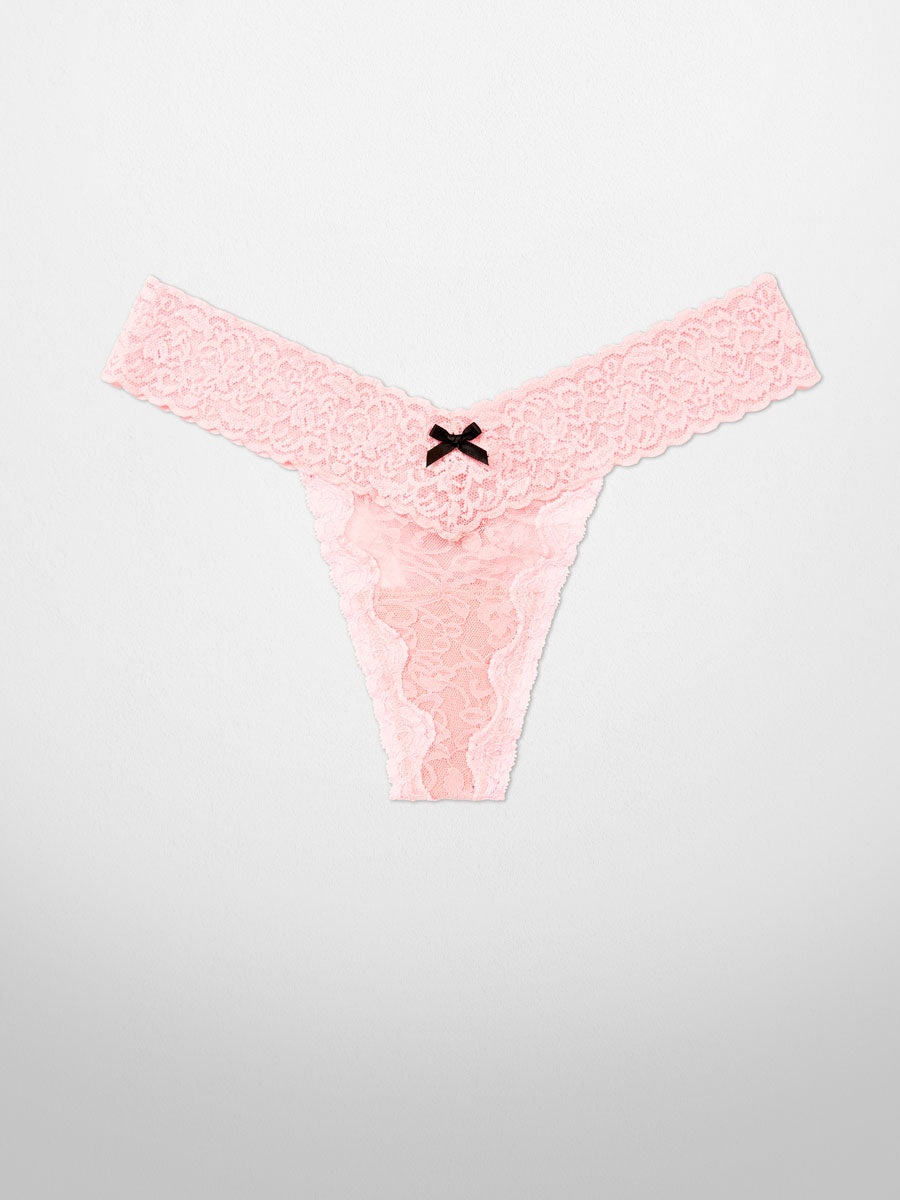 SUZE® Lace Thong Underwear - Pink - LoveSuze