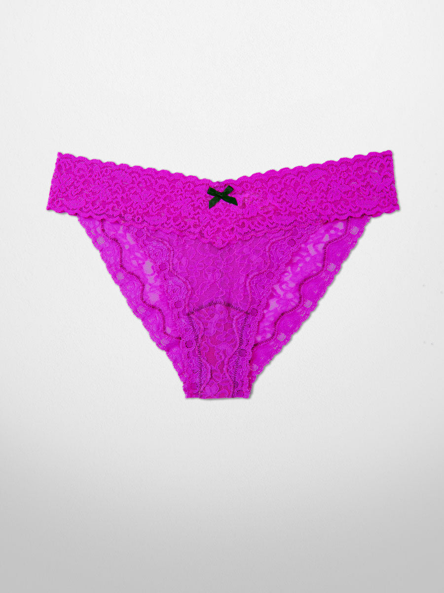 Uptown Lace Bikini Underwear - Purple - LoveSuze